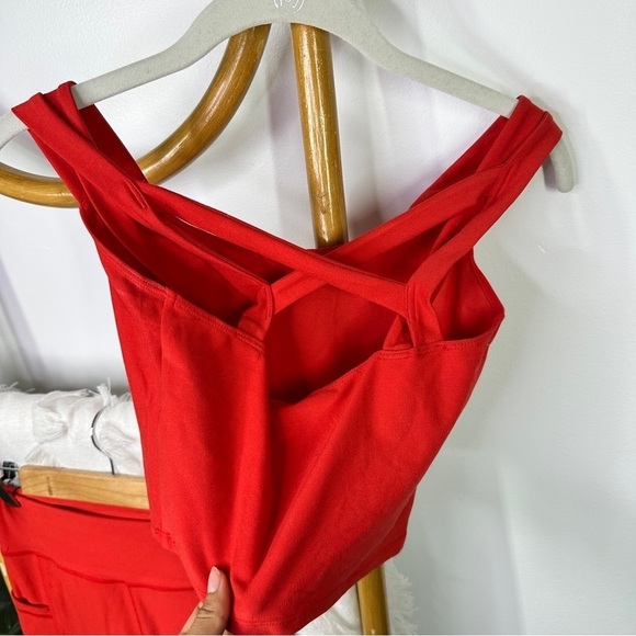 Wolven Red Athletic Leggings and Bra Set sz S - Picture 3 of 5